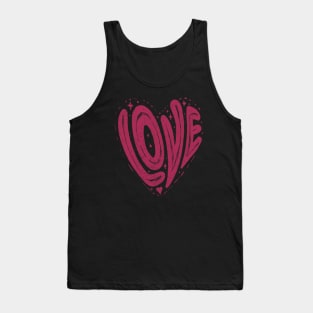 Love in a Heart Shape Viva Magenta by Tobe Fonseca Tank Top